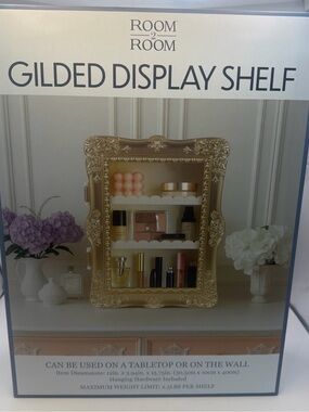 Room 2 Room Gold Gilded Display Shelf